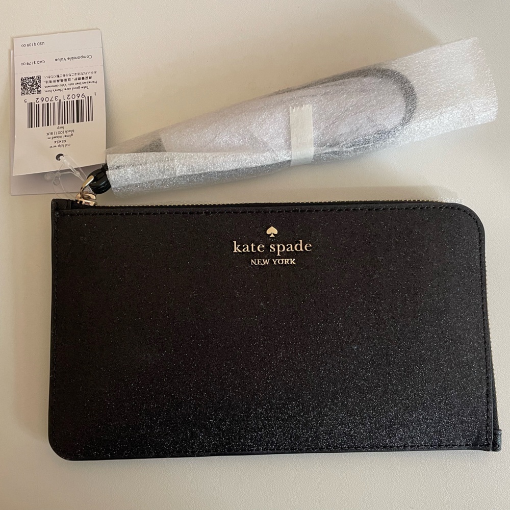 Kate Spade Glittery Black Clutch